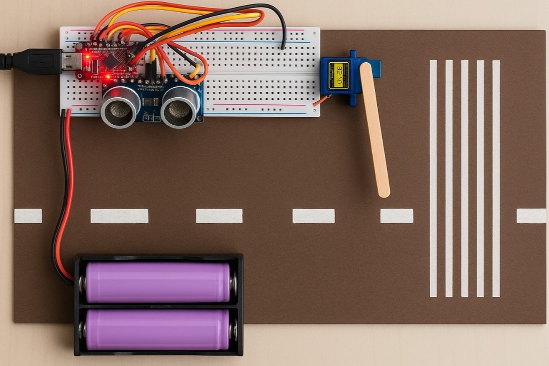 Automatic Gate Using Ultrasonic Sensor and Servo