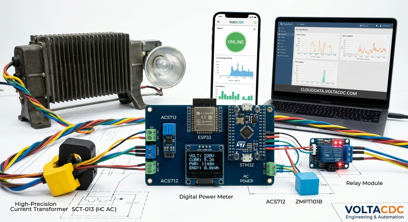 IoT-Based Smart Energy Monitoring and Data Logging System Prototype iot smart energy meter prototype voltacdc